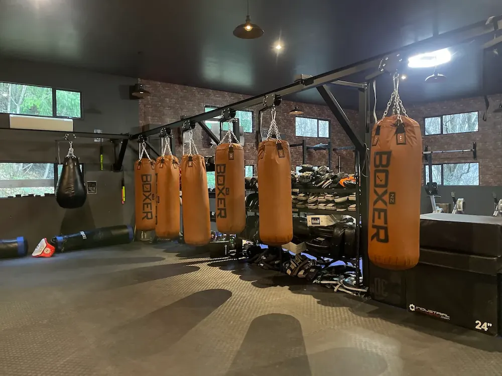 Boxing and martial arts facility at Industrial Fitness Queenstown