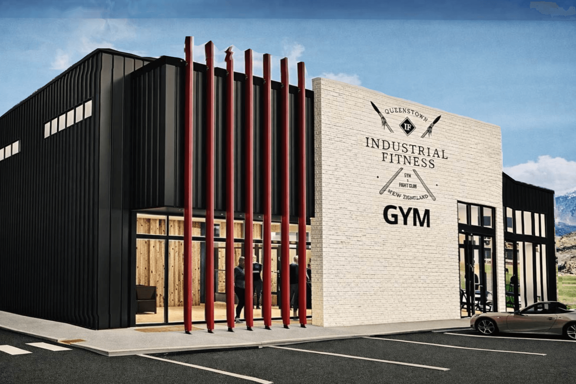 Architectural impression of the new Industrial Fitness facility at Park Ridge