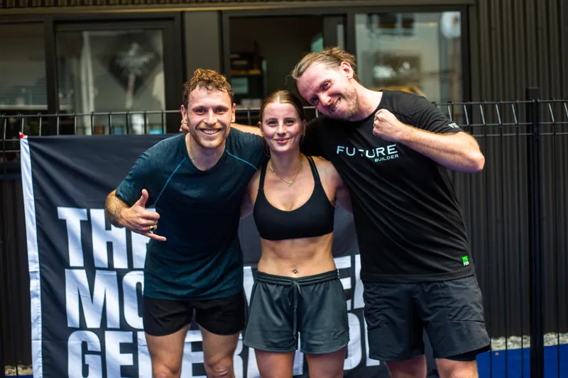 Athletes training for HYROX at Industrial Fitness Queenstown